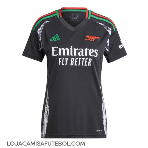 Camisa de Futebol Arsenal Equipamento Secundário Mulheres 2024-25 Manga Curta